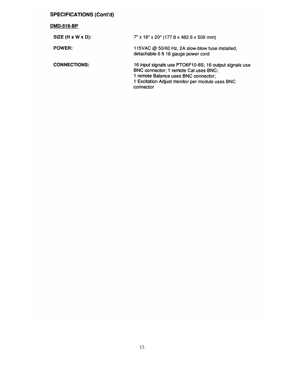 Omega DMD-519 User Manual | Page 16 / 20