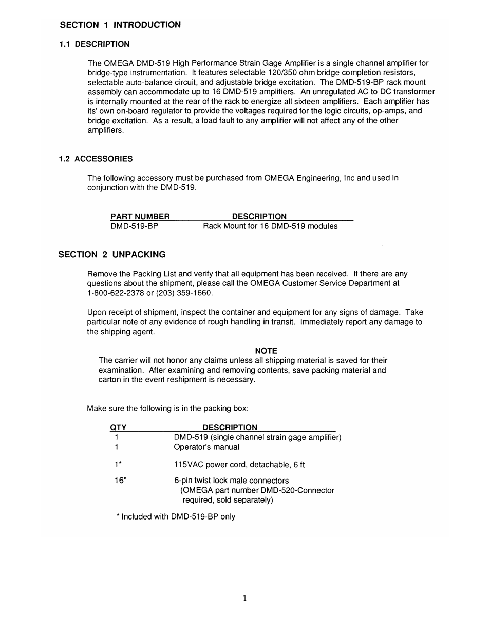 Omega DMD-519 User Manual | Page 4 / 20