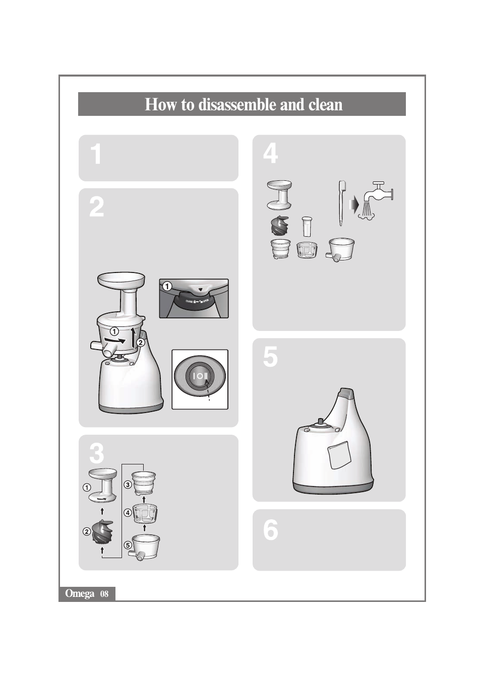 How to disassemble and clean | Omega VRT330 User Manual | Page 10 / 15