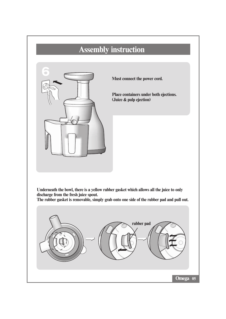 Assembly instruction | Omega VRT330 User Manual | Page 7 / 15
