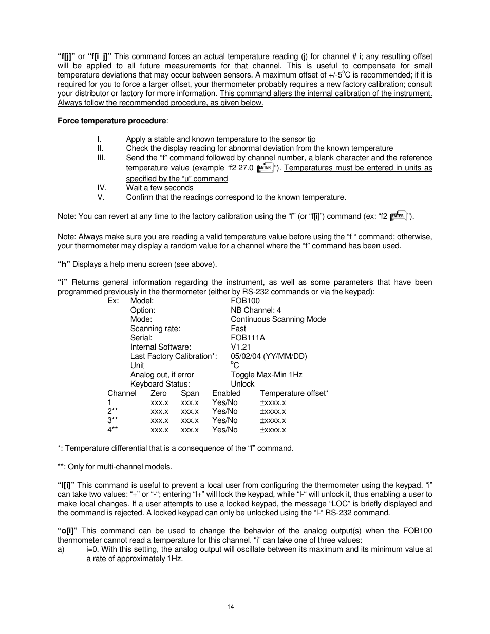 Omega FOB100 User Manual | Page 14 / 30