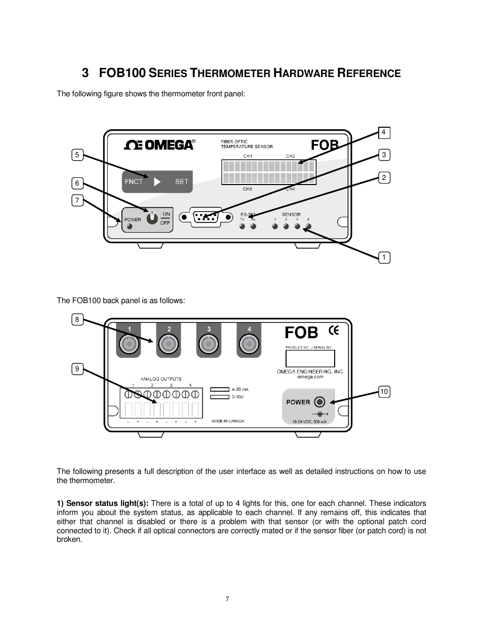 3 fob100 | Omega FOB100 User Manual | Page 7 / 30