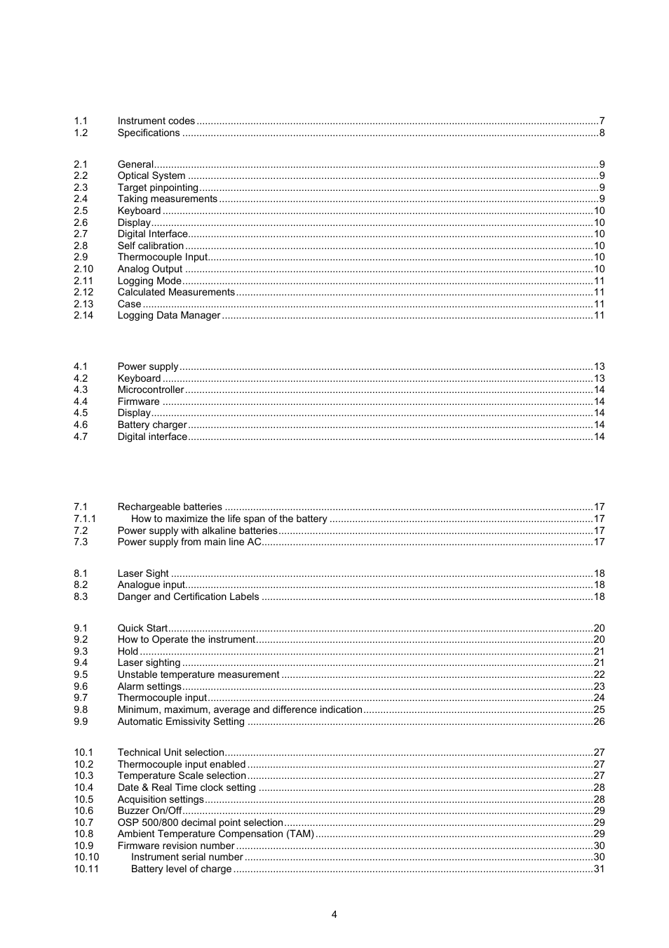 Omega OSP SERIES User Manual | Page 4 / 60