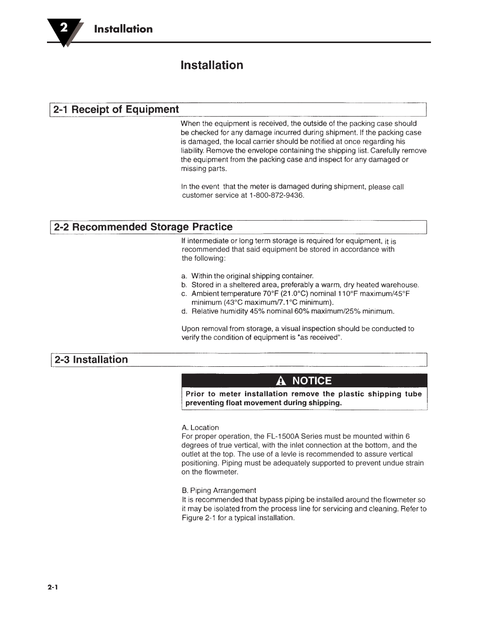 Omega FLOWMETER FL-1500A User Manual | Page 10 / 16