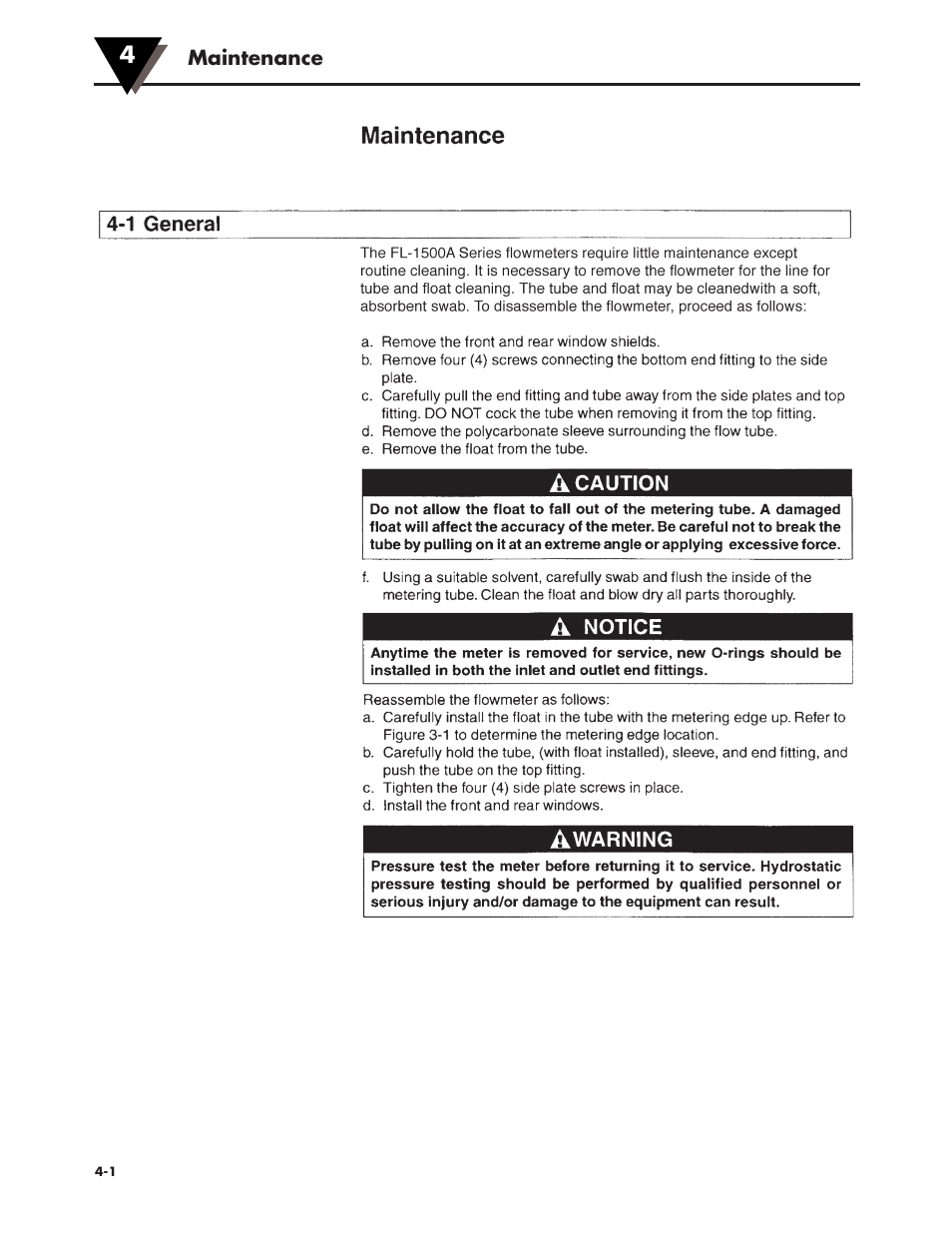 Omega FLOWMETER FL-1500A User Manual | Page 14 / 16