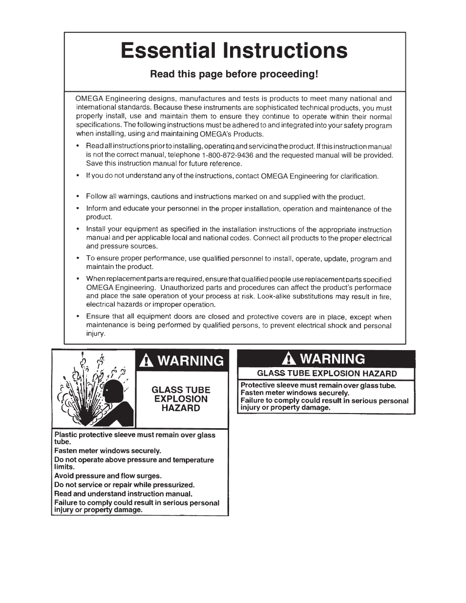 Omega FLOWMETER FL-1500A User Manual | Page 3 / 16
