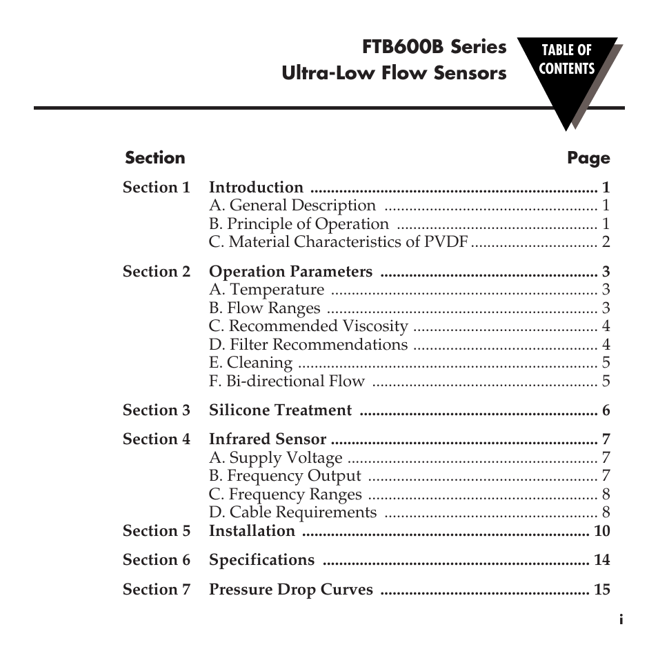 Omega FTB600B User Manual | Page 3 / 26