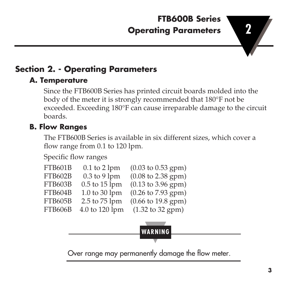 Omega FTB600B User Manual | Page 7 / 26