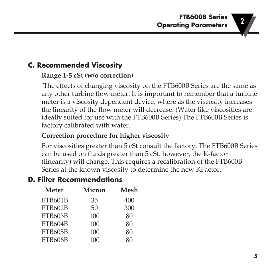 Omega FTB600B User Manual | Page 9 / 26