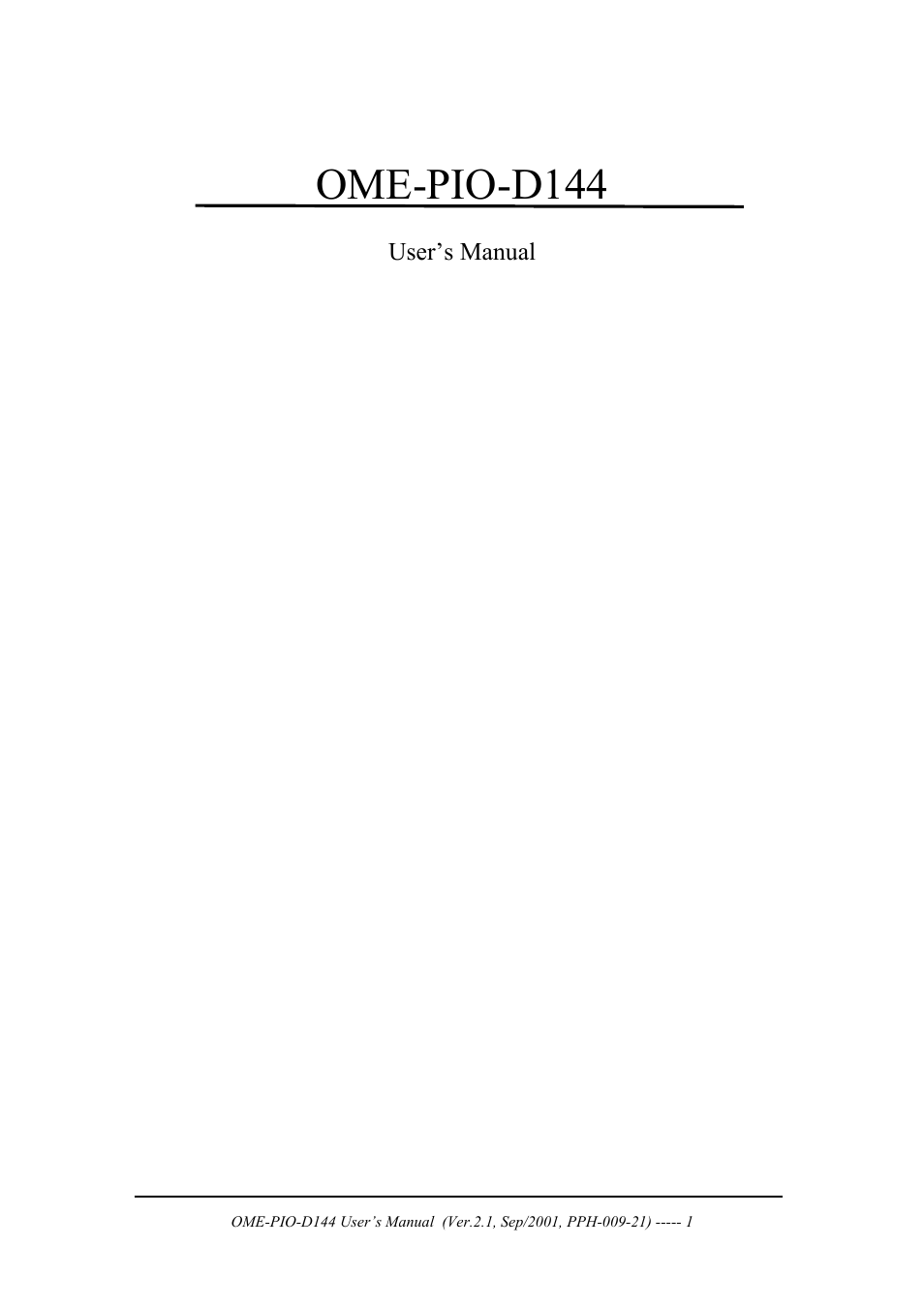 Ome-pio-d144 | Omega OME-PIO-D144 User Manual | Page 3 / 53