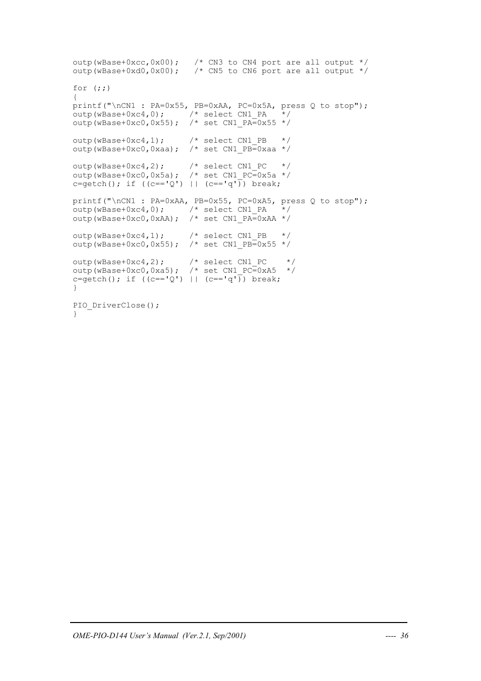 Omega OME-PIO-D144 User Manual | Page 38 / 53