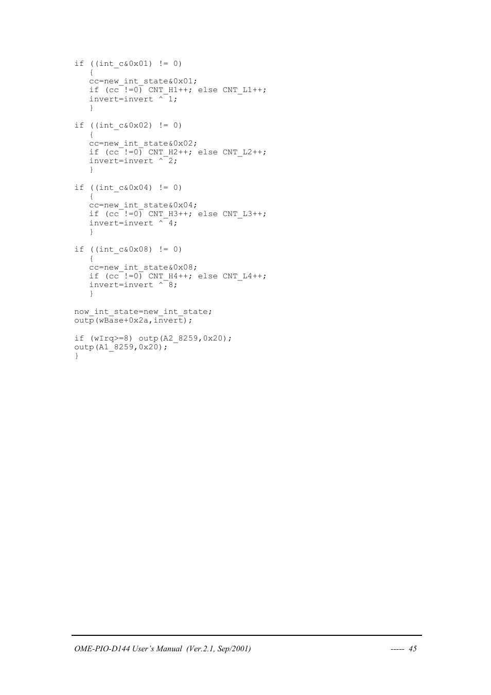 Omega OME-PIO-D144 User Manual | Page 47 / 53