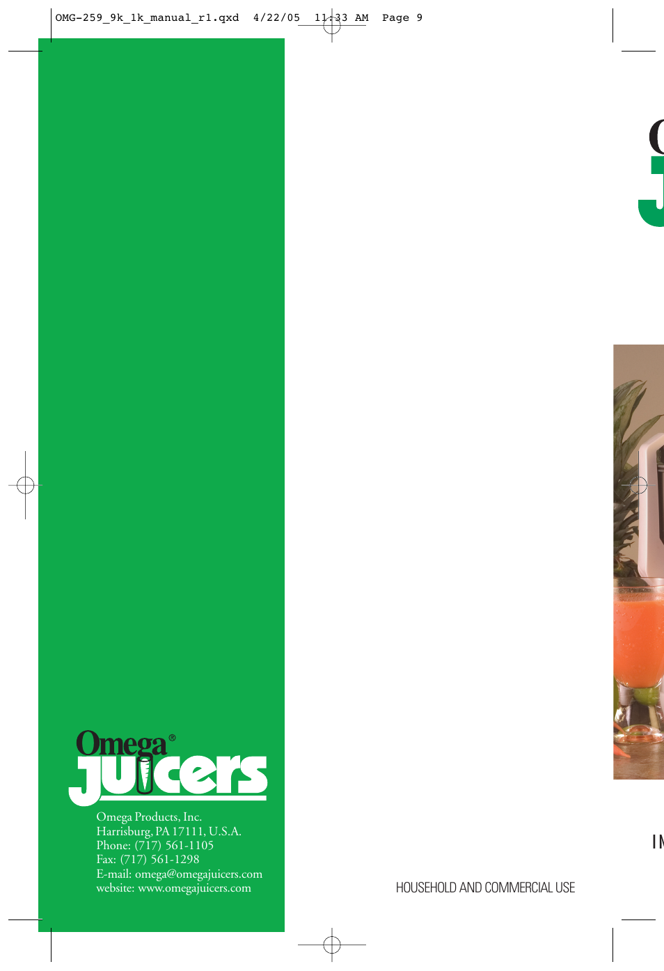 Omega 9000 User Manual | Page 9 / 12