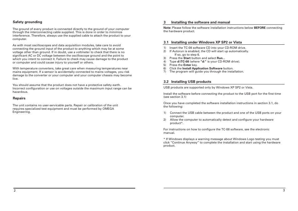 Omega TC-08 User Manual | Page 4 / 4