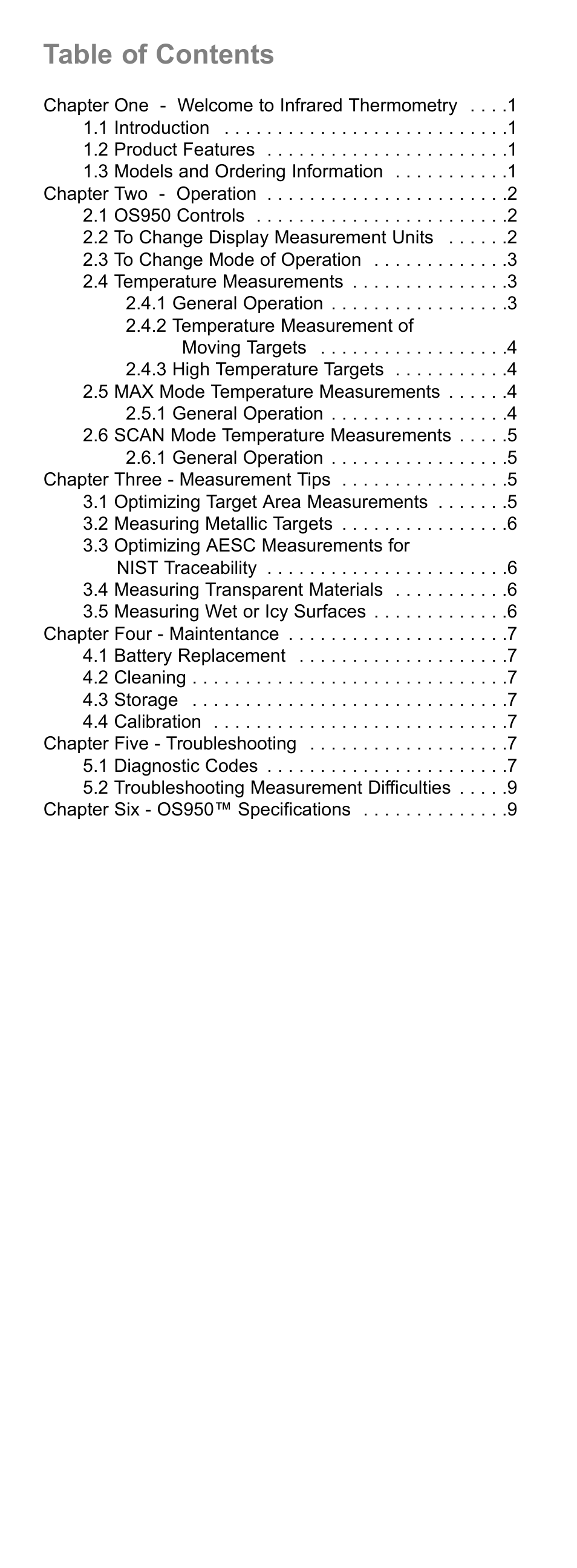 Omega OS950 User Manual | Page 5 / 18