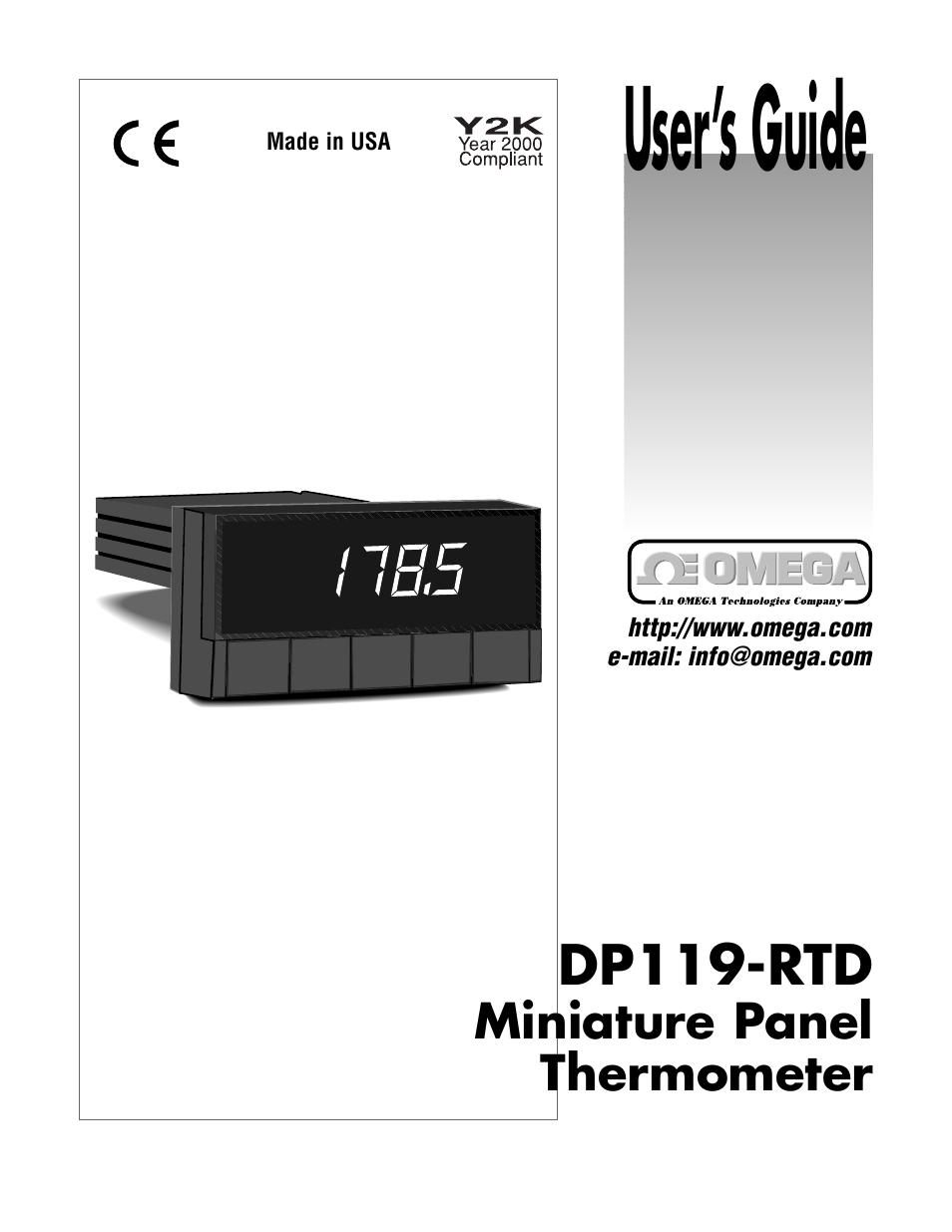 Omega DP119-RTD User Manual | 36 pages