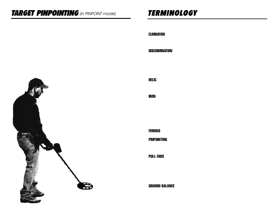 Terminology, Target pinpointing | Omega 8000 User Manual | Page 22 / 24