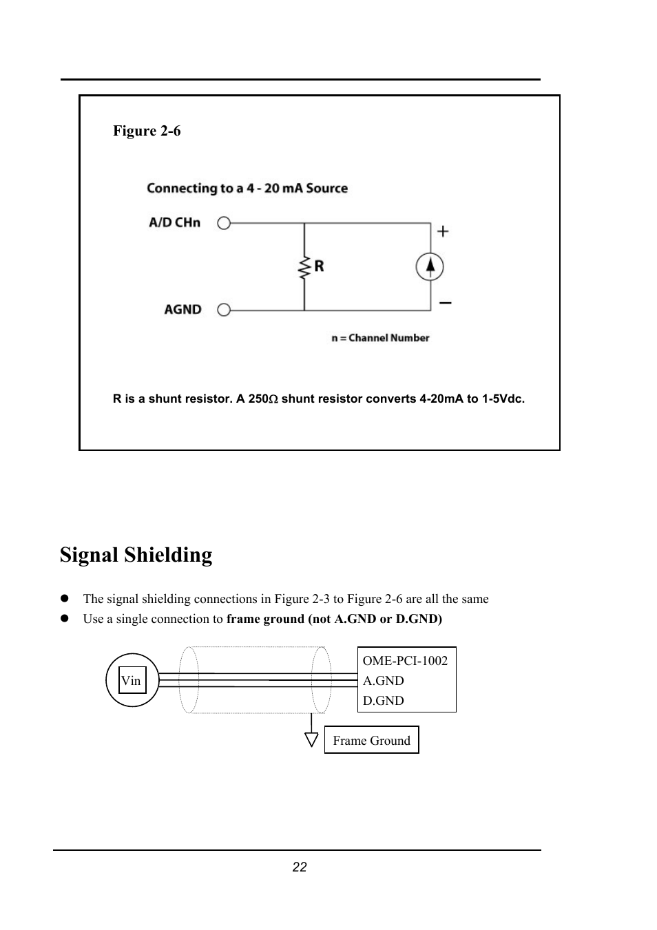 Signal shielding | Omega 1002 User Manual | Page 22 / 48