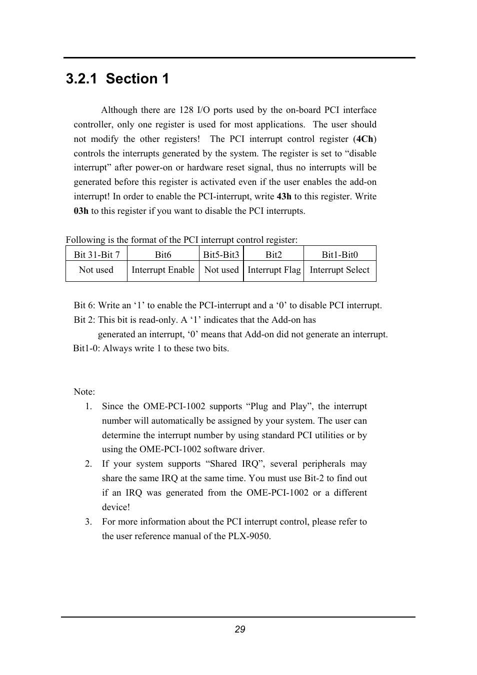 Section 1 | Omega 1002 User Manual | Page 29 / 48