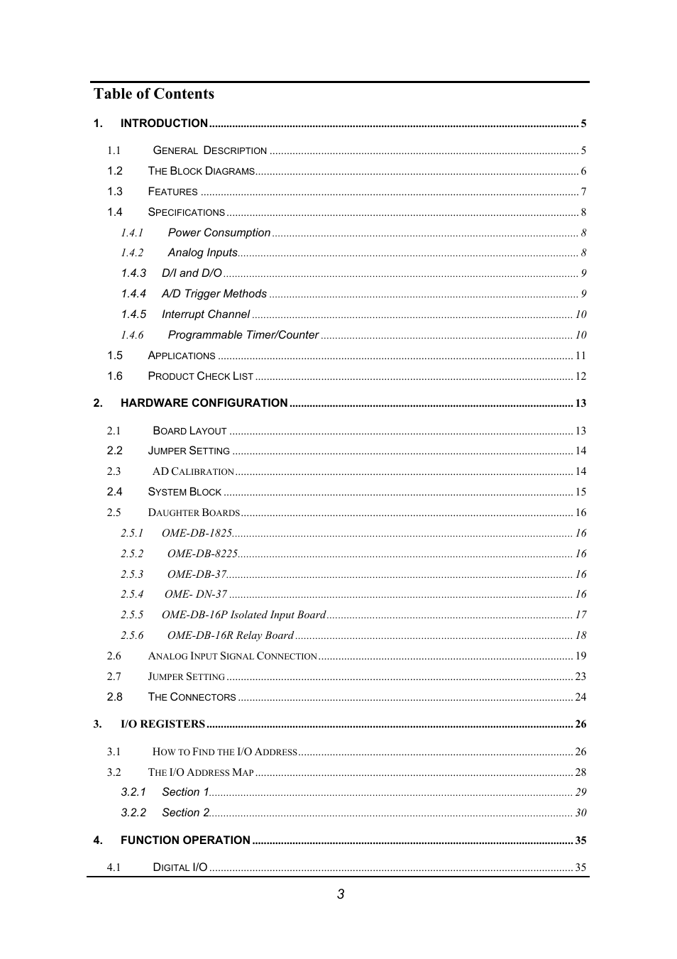 Omega 1002 User Manual | Page 3 / 48