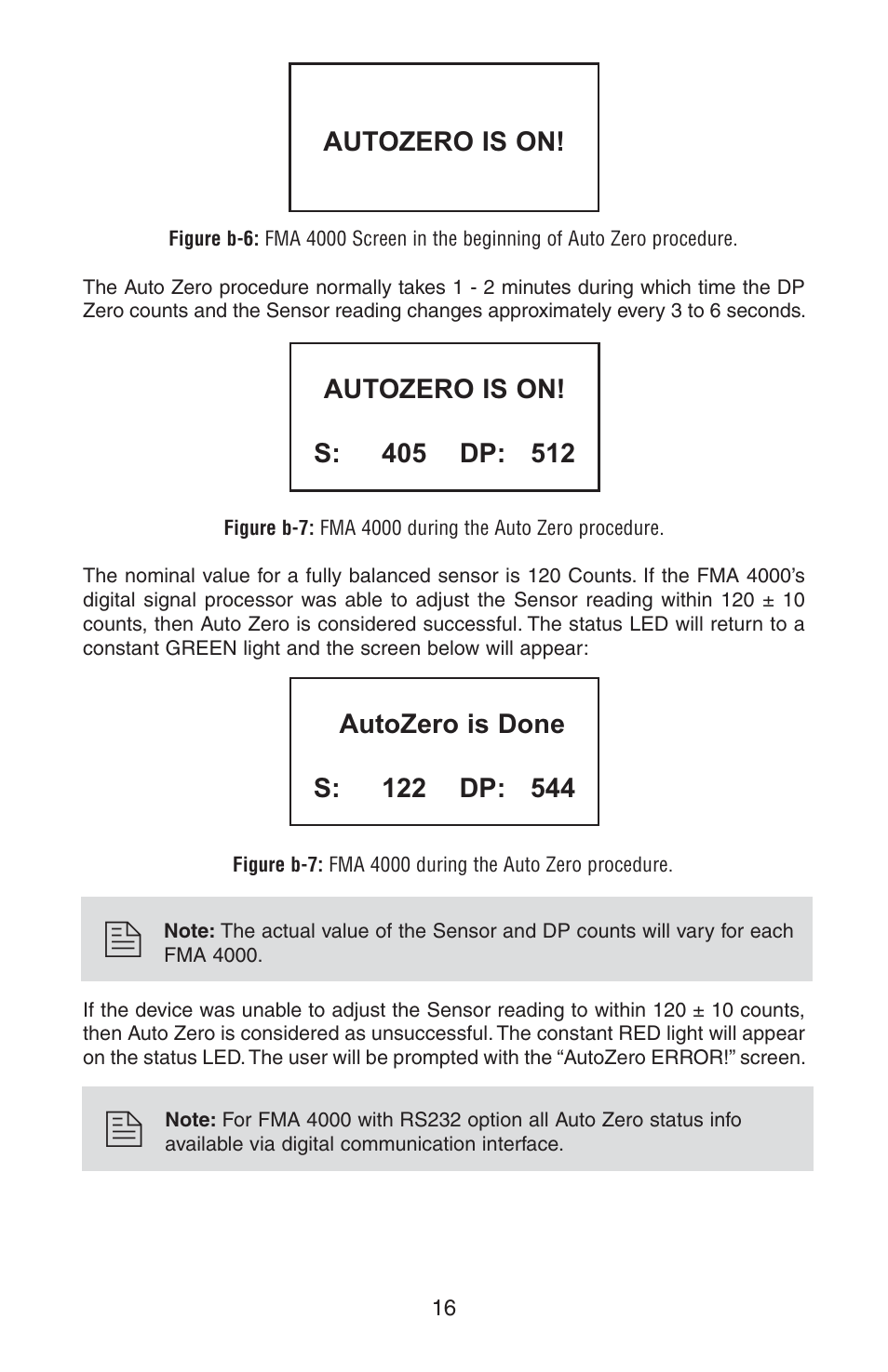 Autozero is on | Omega FMA 4000 User Manual | Page 20 / 55