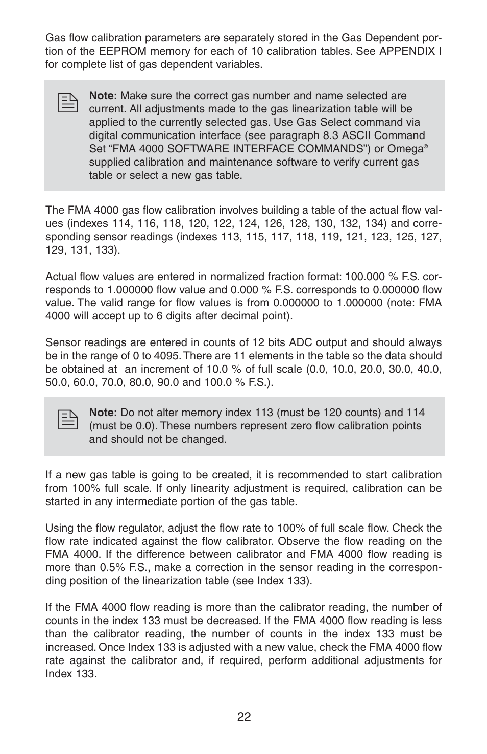 Omega FMA 4000 User Manual | Page 26 / 55