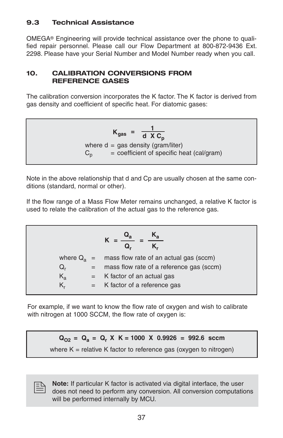 Omega FMA 4000 User Manual | Page 41 / 55