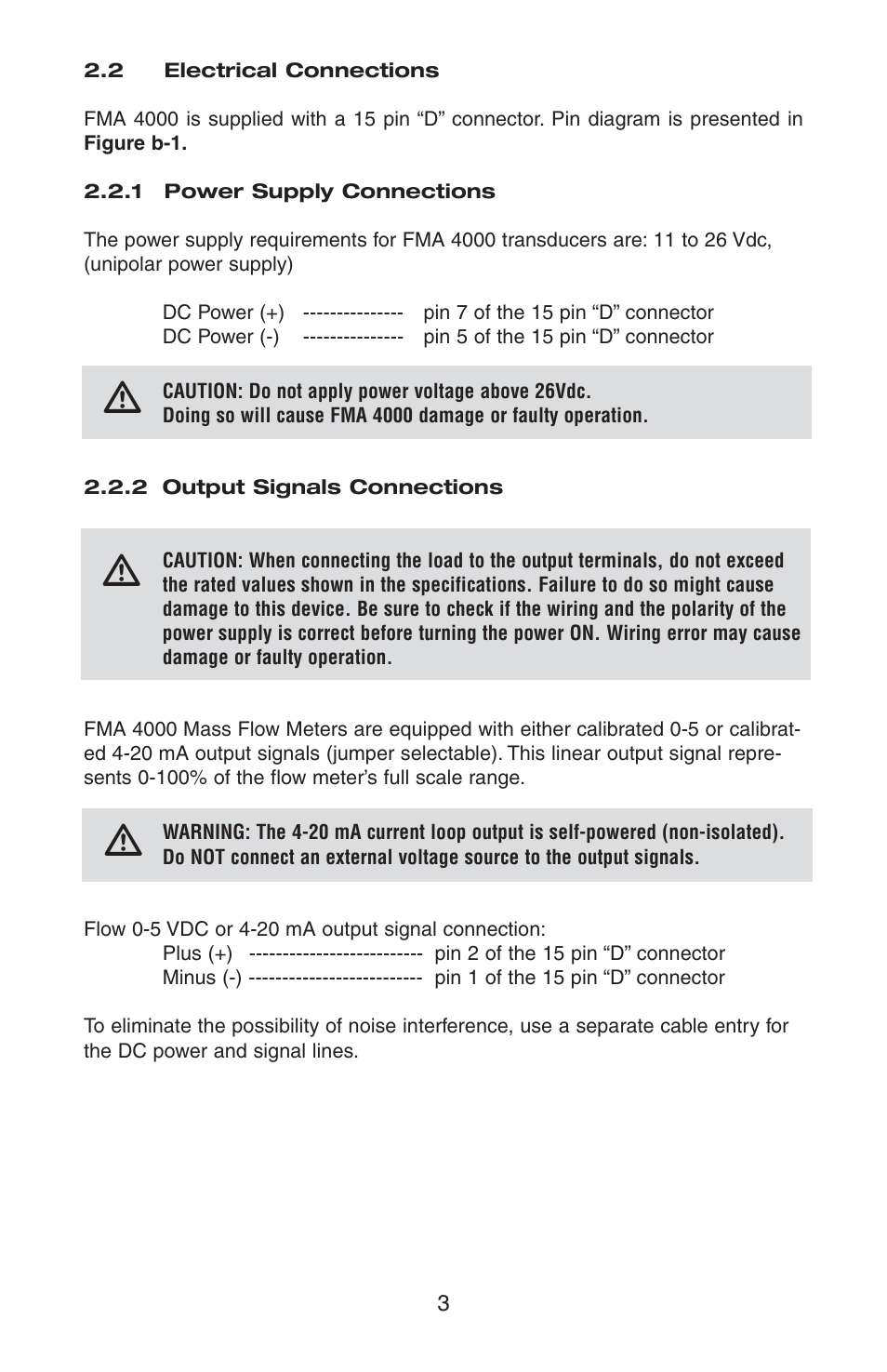 Omega FMA 4000 User Manual | Page 7 / 55