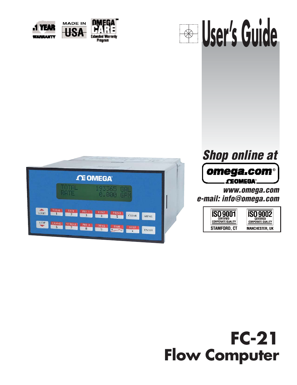 Omega FC-21 User Manual | 75 pages