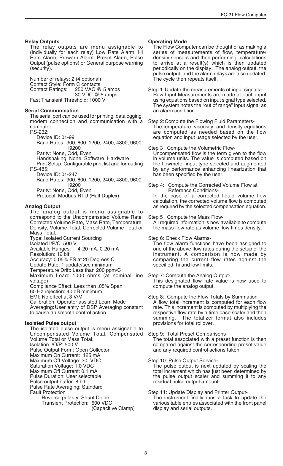 Omega FC-21 User Manual | Page 7 / 75