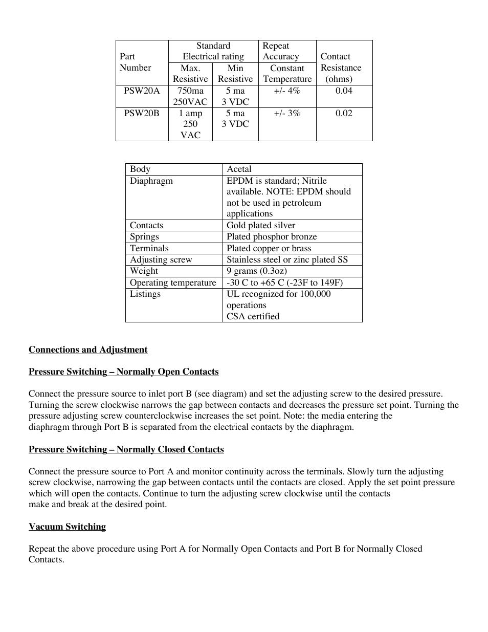 Omega PSW20 User Manual | Page 2 / 4