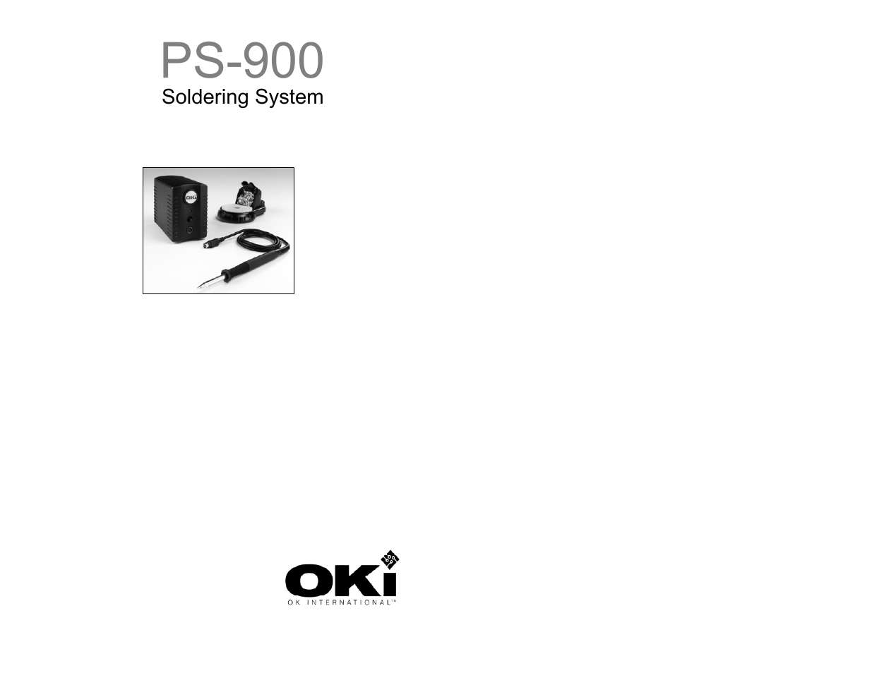 OK International Soldering System PS-900 User Manual | 4 pages