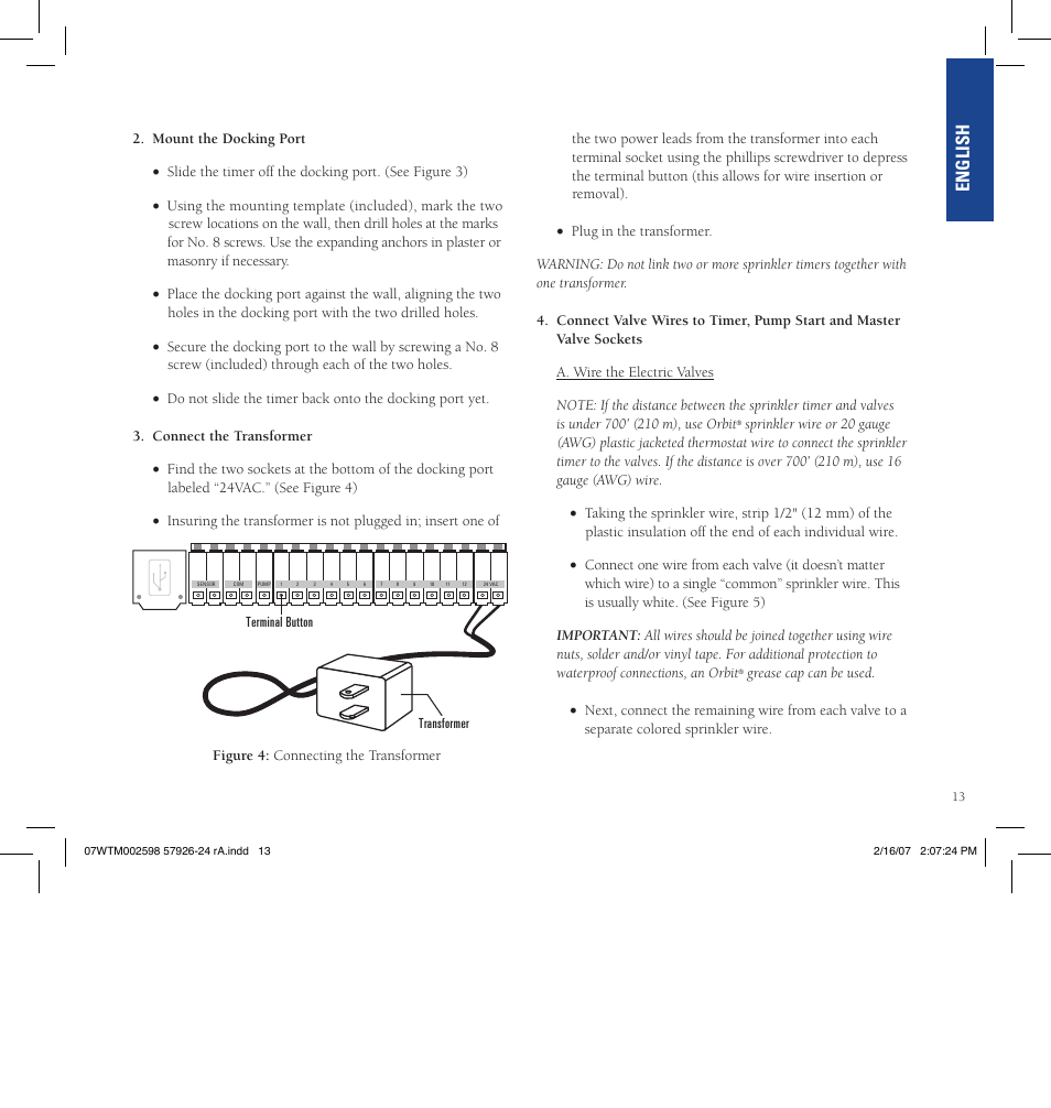 English | Orbit Manufacturing Fluid 57926 User Manual | Page 14 / 40