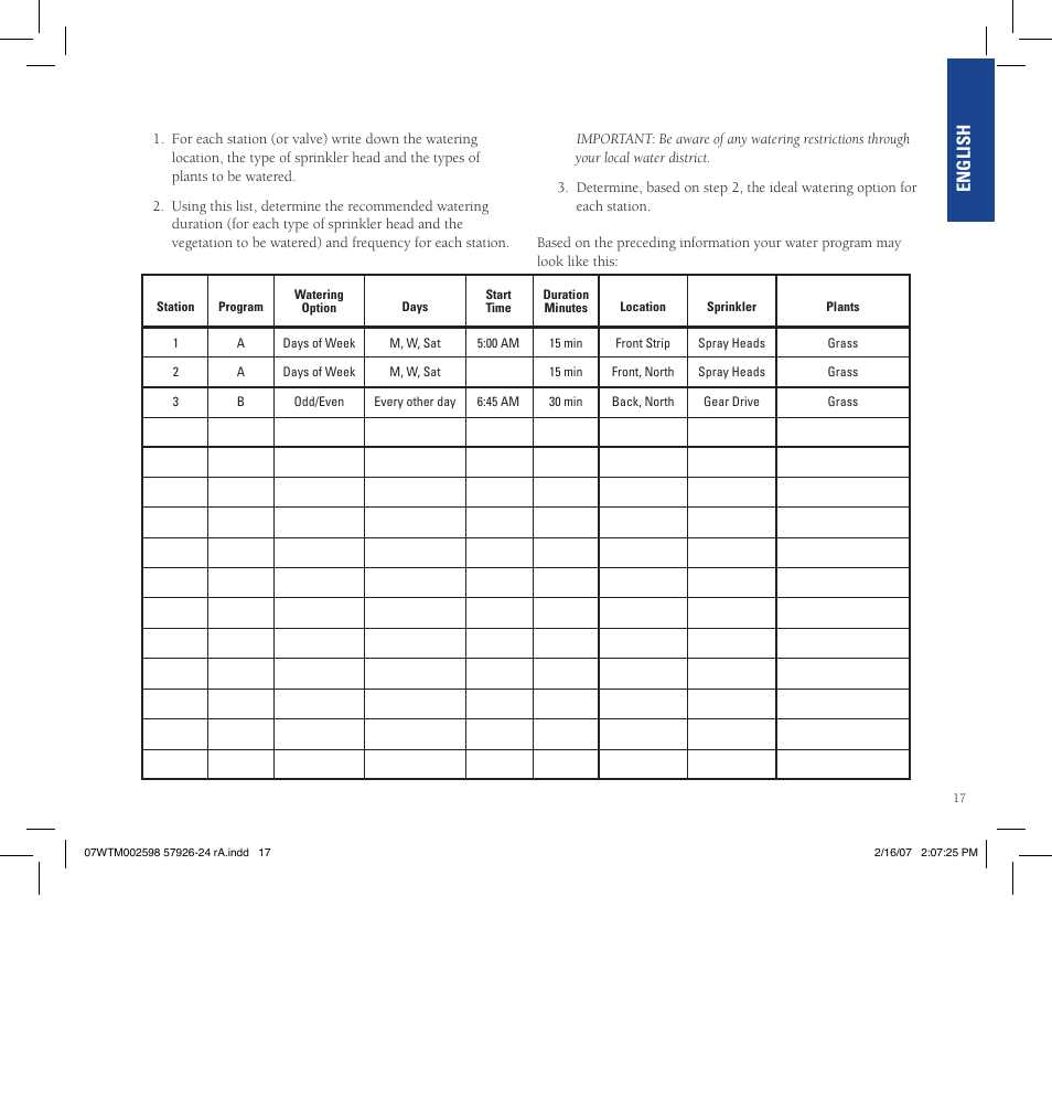 English | Orbit Manufacturing Fluid 57926 User Manual | Page 18 / 40