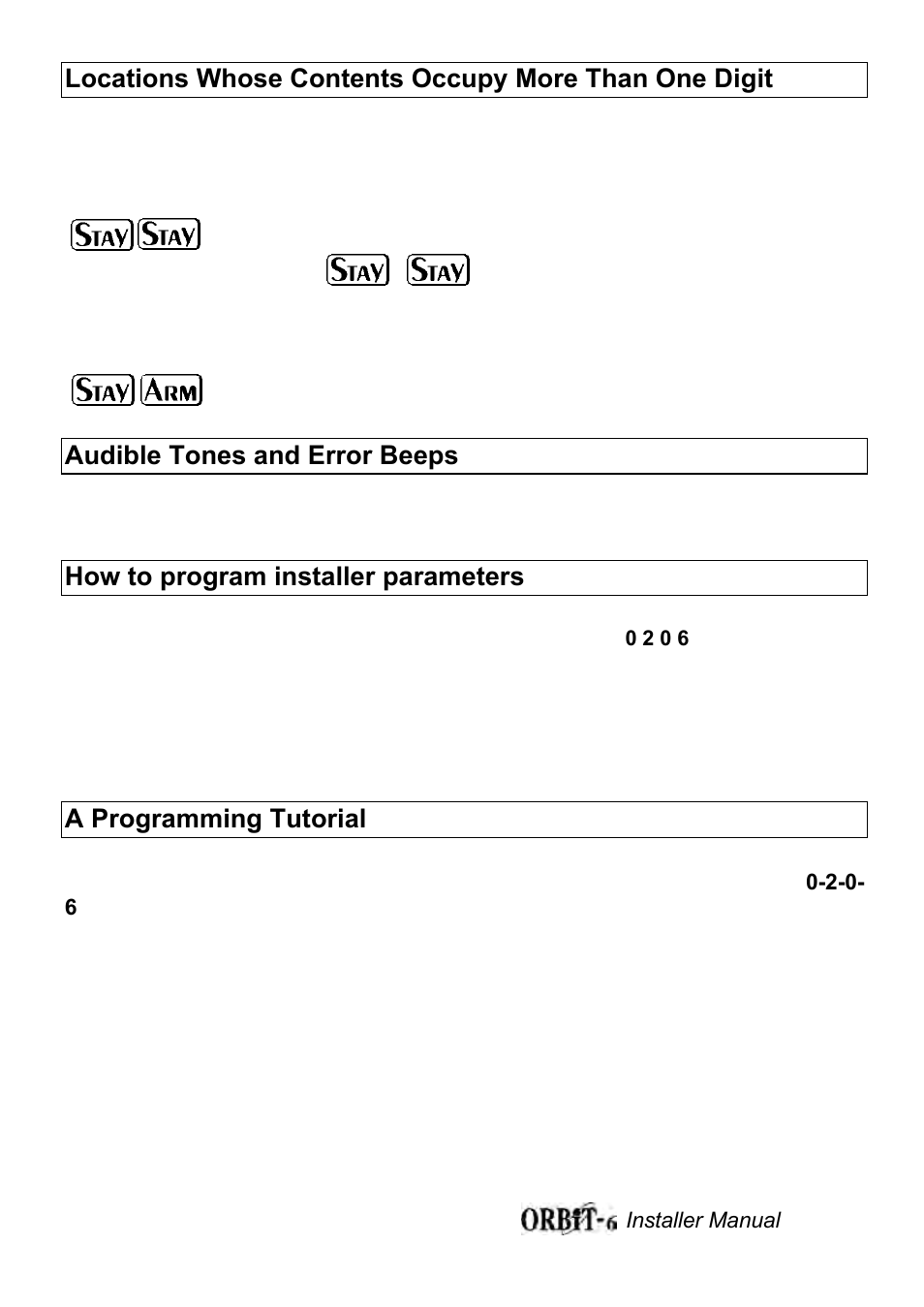 Audible tones and error beeps, How to program installer parameters, A programming tutorial | Orbit Manufacturing Rokonet ORBIT-6 RP-206 User Manual | Page 12 / 37