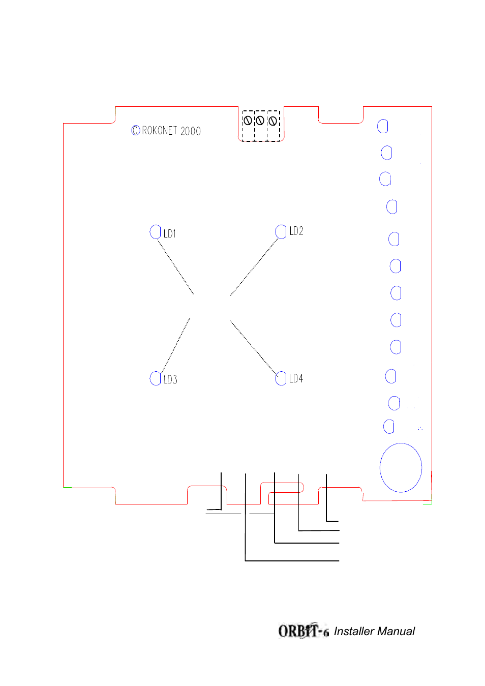 Figure 1c, Zone keypad board | Orbit Manufacturing Rokonet ORBIT-6 RP-206 User Manual | Page 34 / 37