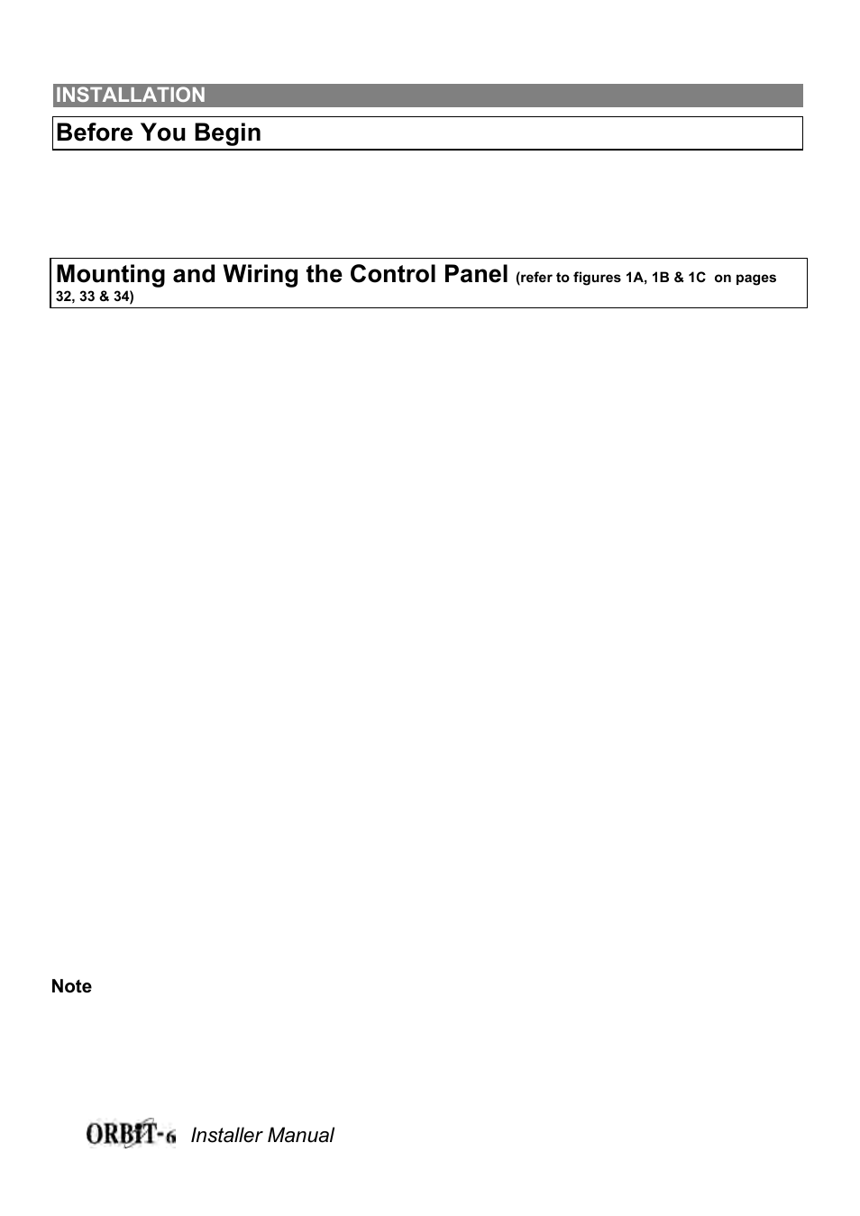 Before you begin, Mounting and wiring the control panel | Orbit Manufacturing Rokonet ORBIT-6 RP-206 User Manual | Page 7 / 37