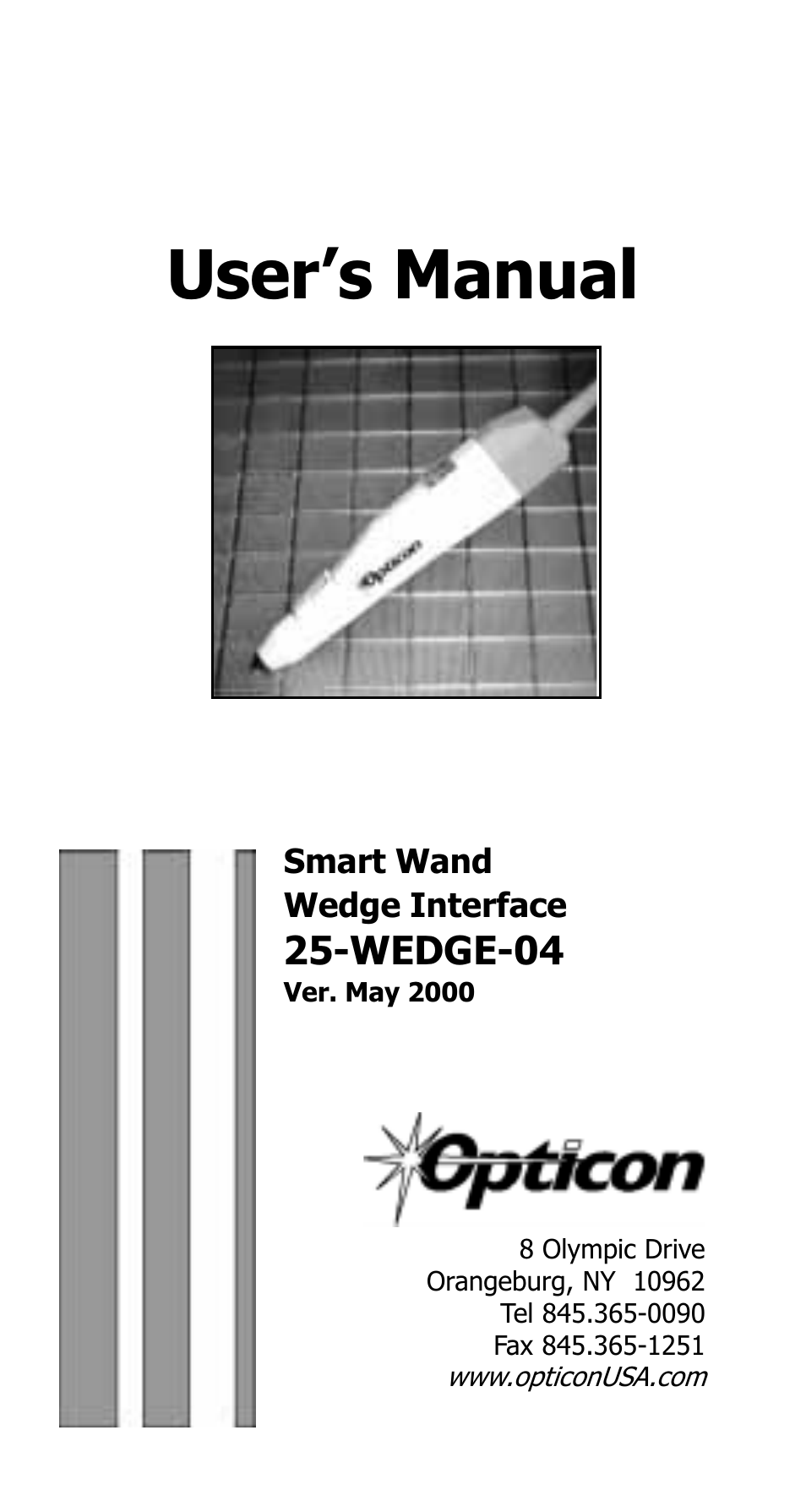 Opticon 25-WEDGE-04 User Manual | 47 pages