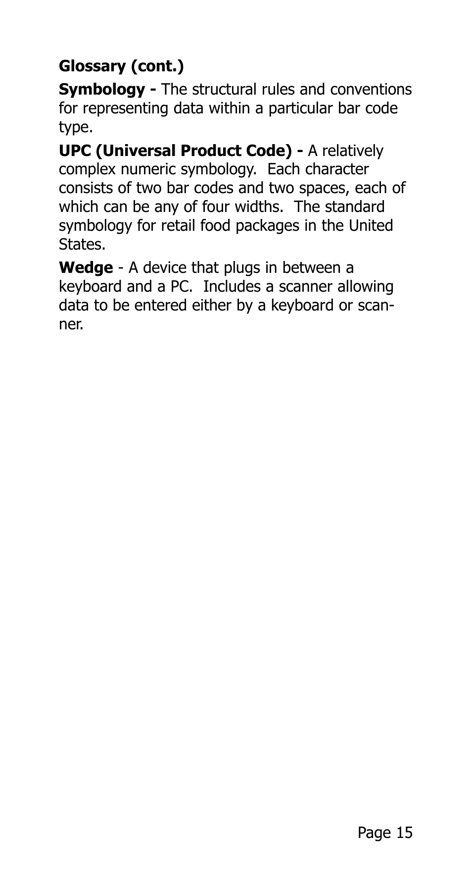 Opticon 25-WEDGE-04 User Manual | Page 19 / 47