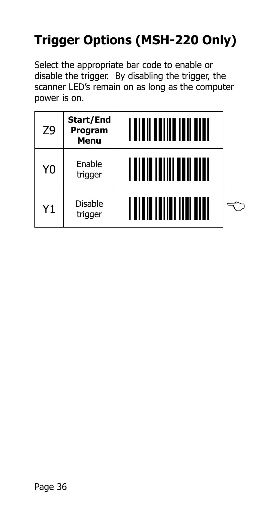Y1, b | Opticon 25-WEDGE-04 User Manual | Page 40 / 47