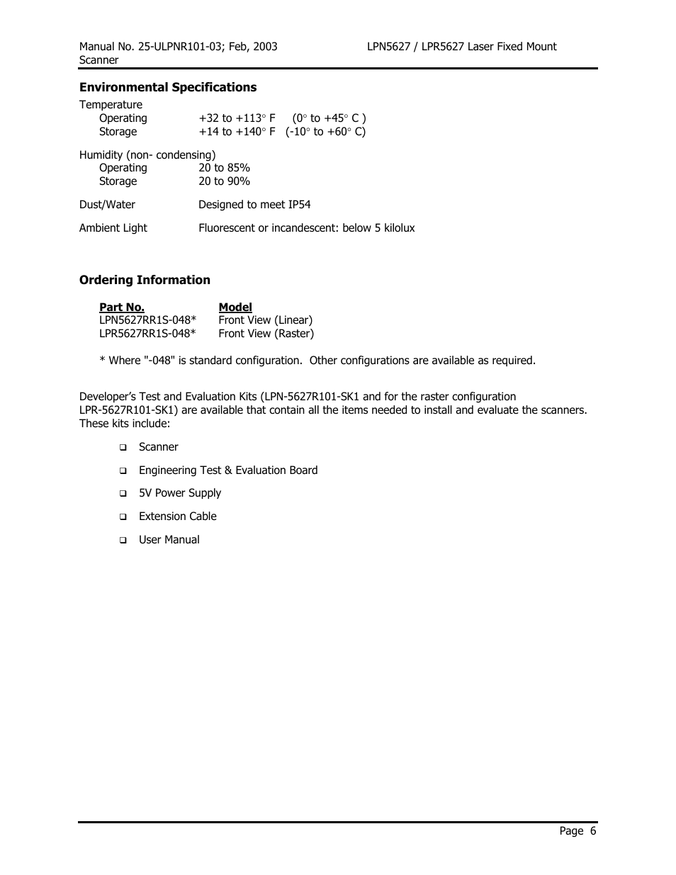 Opticon LPR5627 User Manual | Page 10 / 67