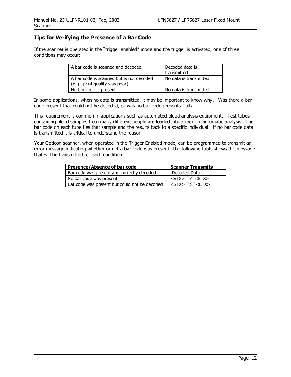 Opticon LPR5627 User Manual | Page 16 / 67