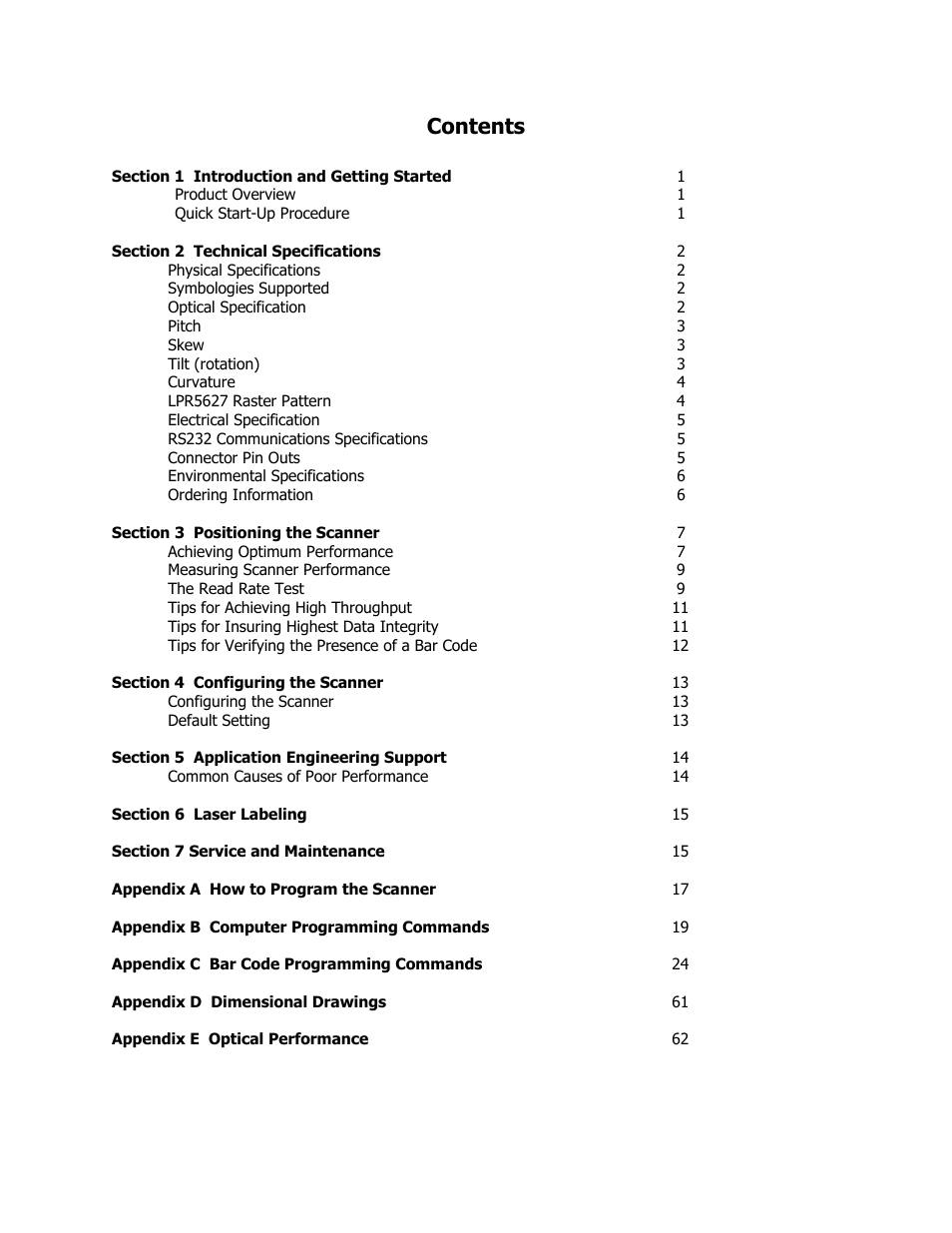 Opticon LPR5627 User Manual | Page 3 / 67