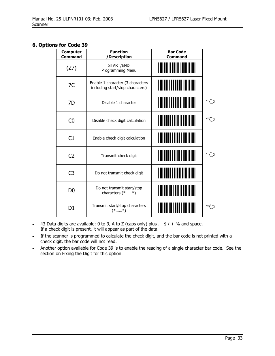 Opticon LPR5627 User Manual | Page 37 / 67