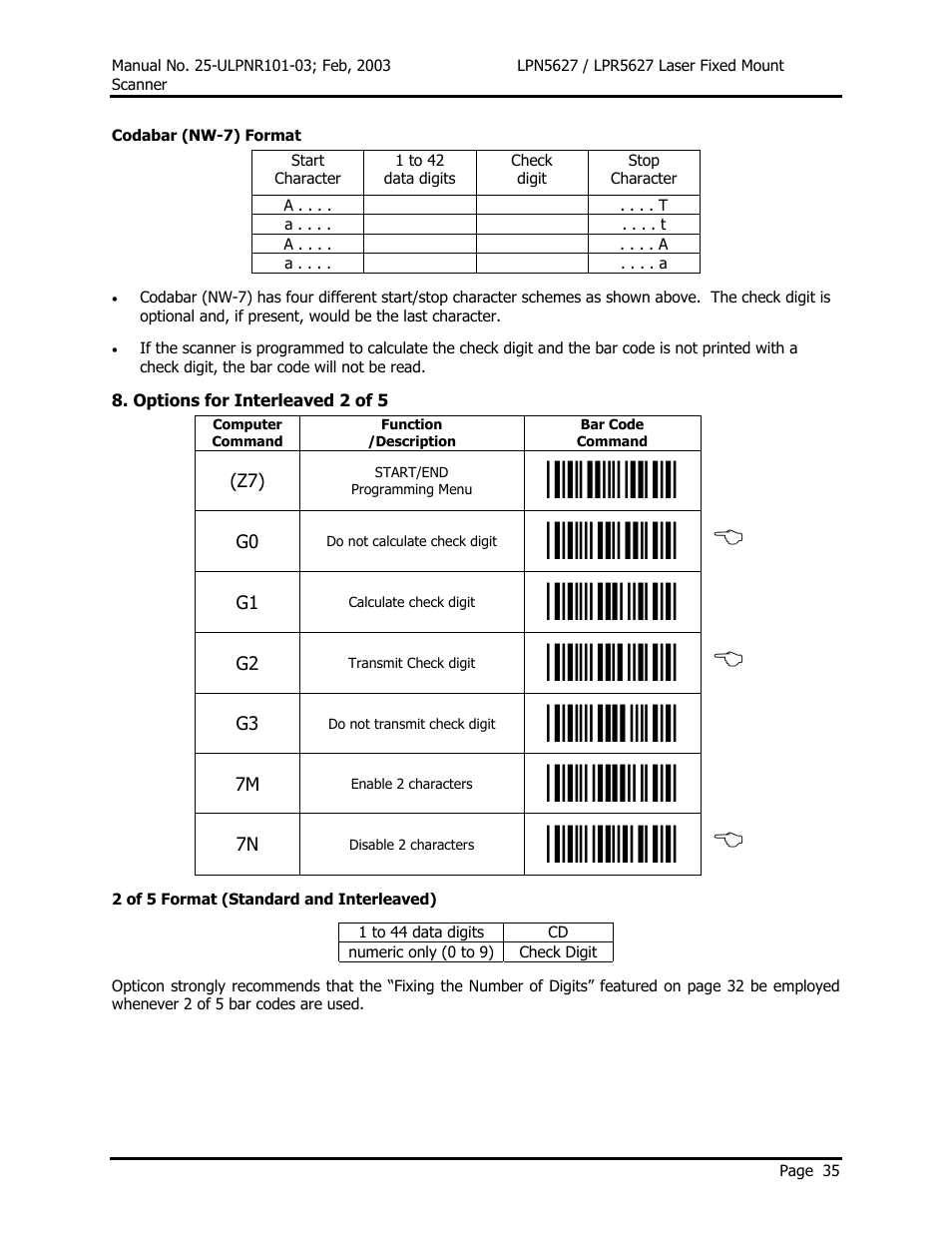 Opticon LPR5627 User Manual | Page 39 / 67