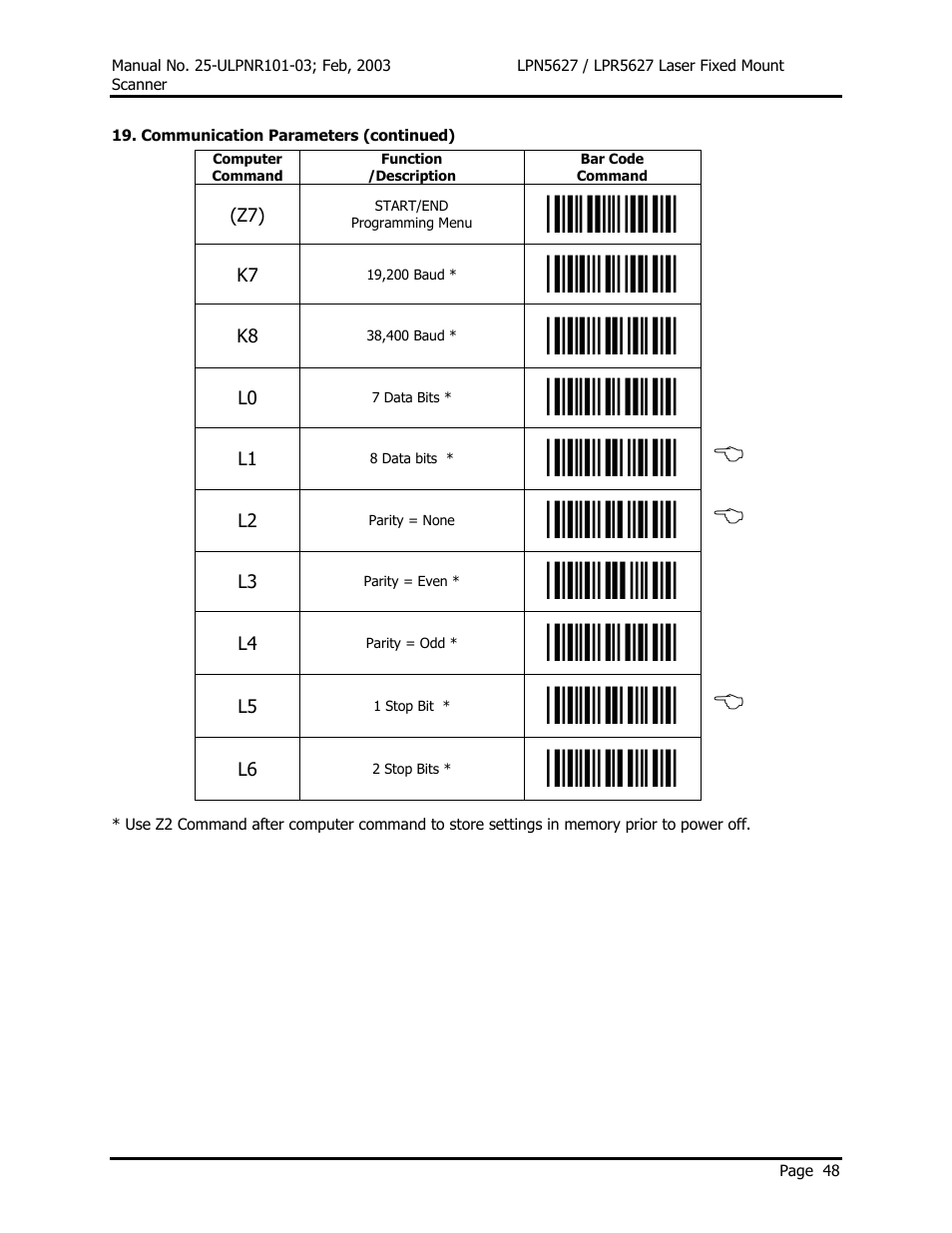 Opticon LPR5627 User Manual | Page 52 / 67