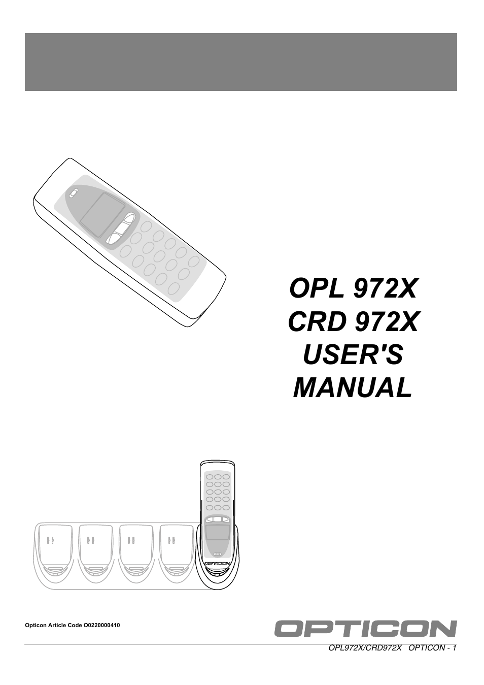 Opticon OPL972X User Manual | 23 pages