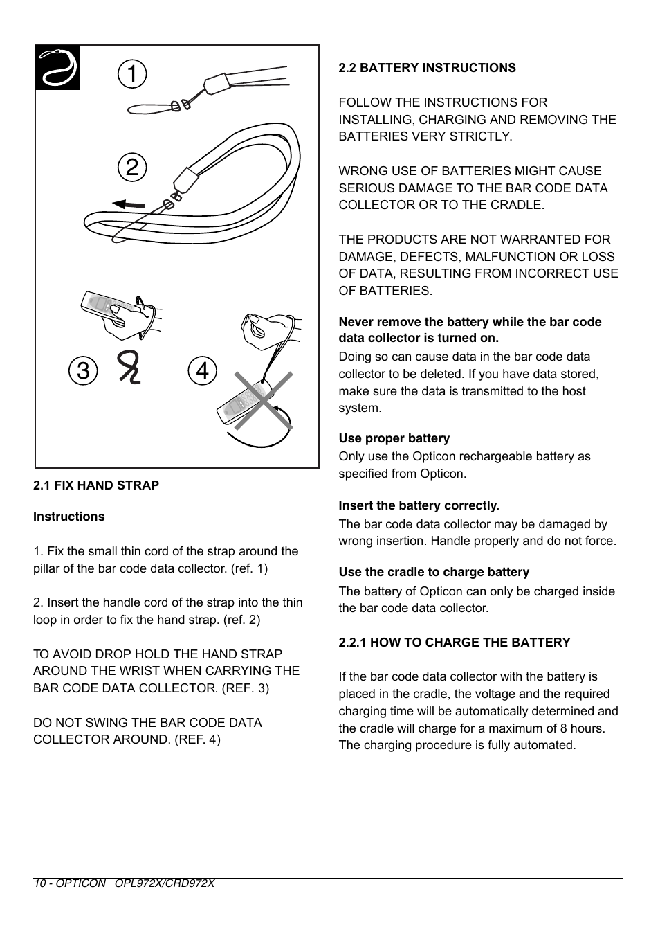 Opticon OPL972X User Manual | Page 10 / 23