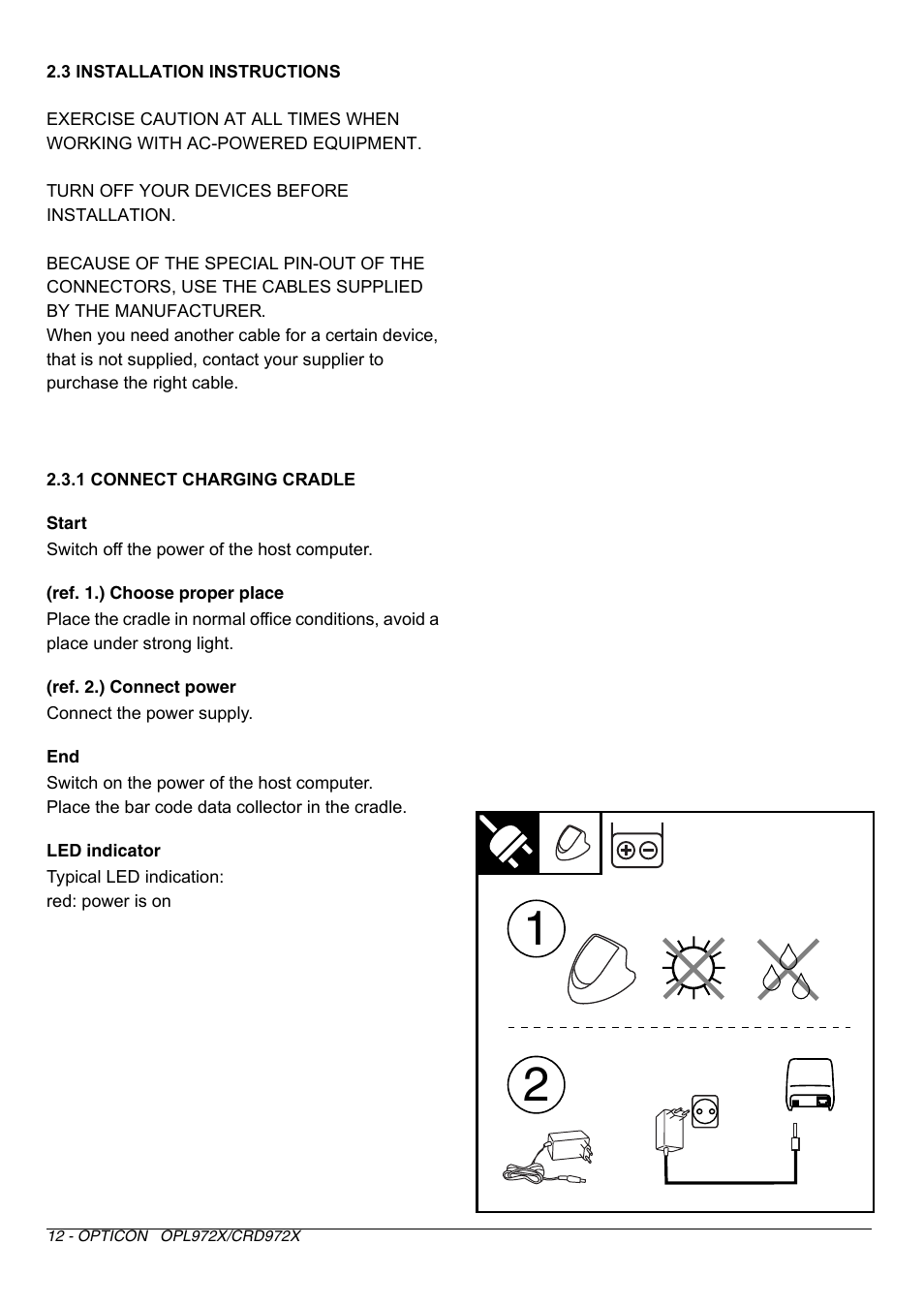 Opticon OPL972X User Manual | Page 12 / 23