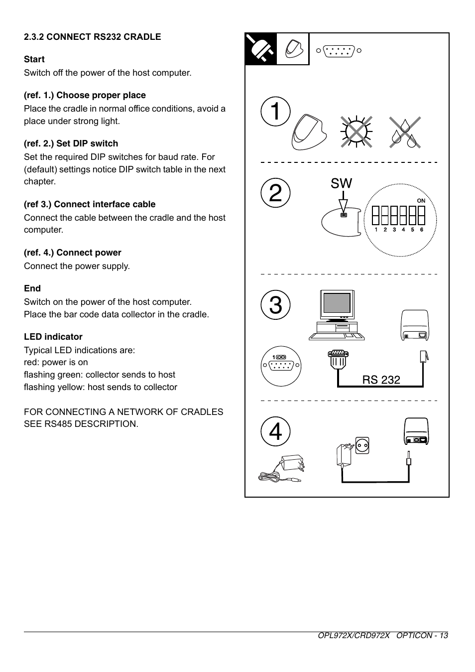 Opticon OPL972X User Manual | Page 13 / 23